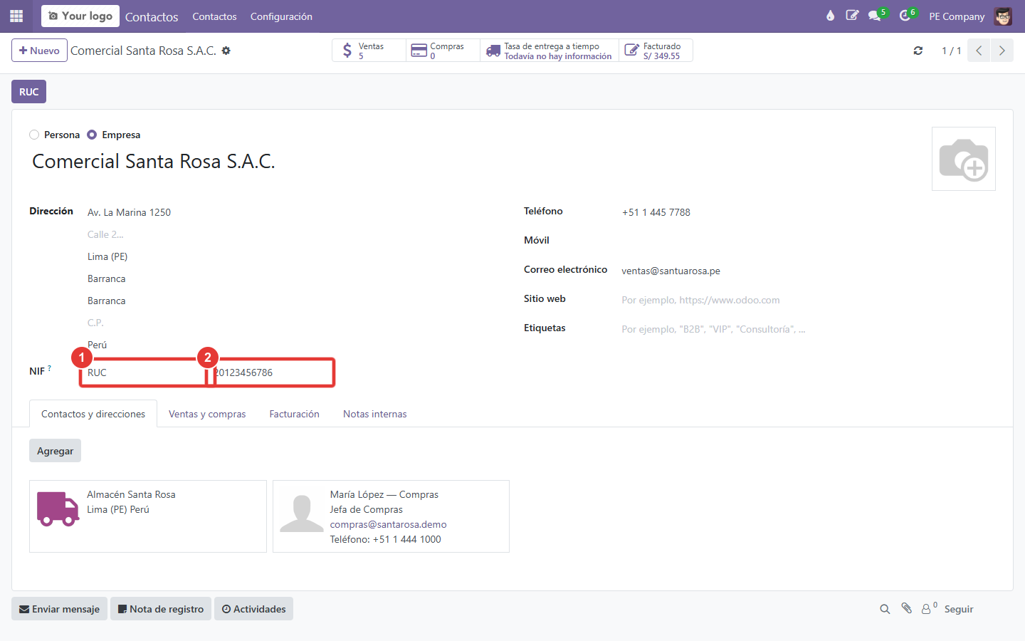 Tipo documento y VAT