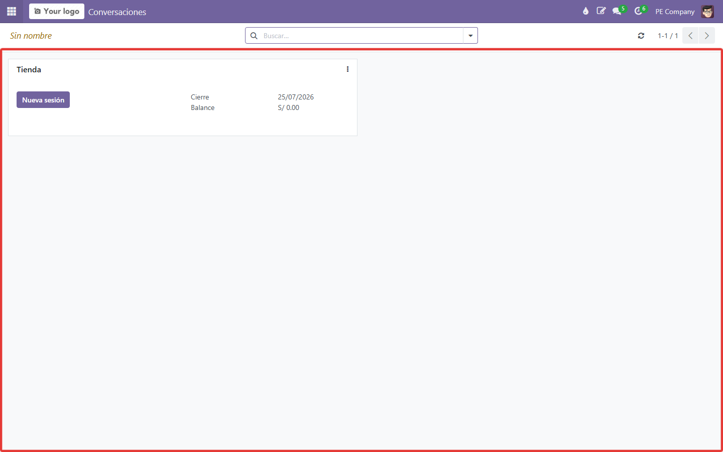 Tablero de configuraciones PdV